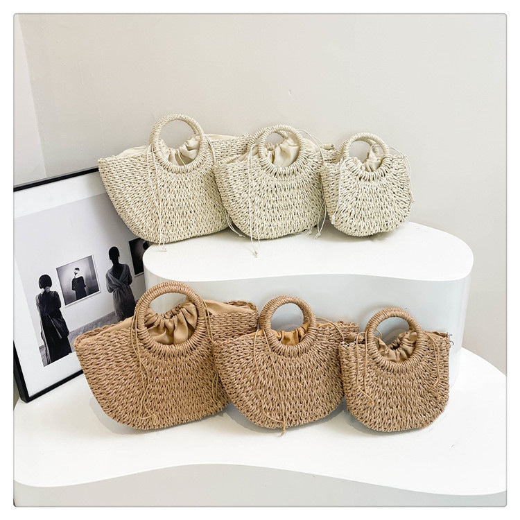 Handmade basket bag with light ruffles Siopsrl