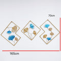 Decorative Metal Wall Art Set with Ginkgo Leaf and Floral Design Siopsrl