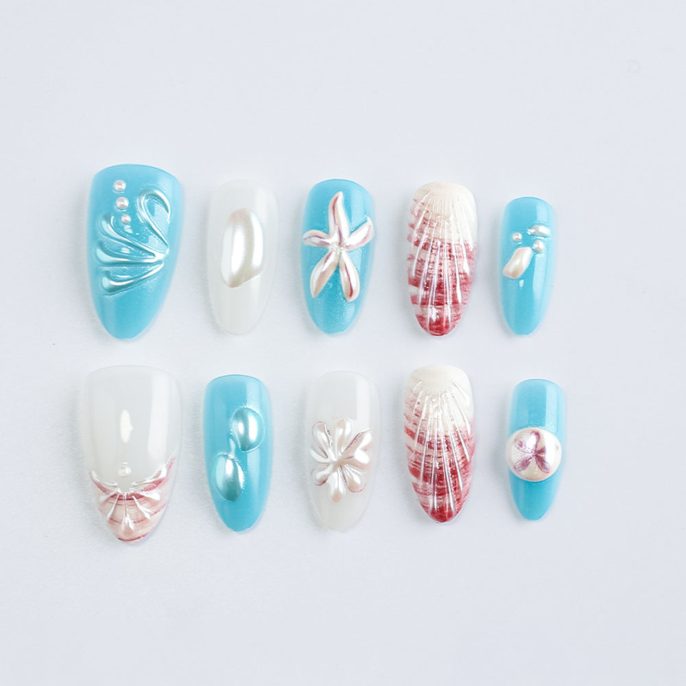 Siopsrl | Ocean-Inspired Gel Nail Art Set Siopsrl