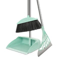 Siopsrl | Adjustable Ergonomic Broom And Dustpan Cleaning Set With Detachable Squeegee And Stainless Steel Handle