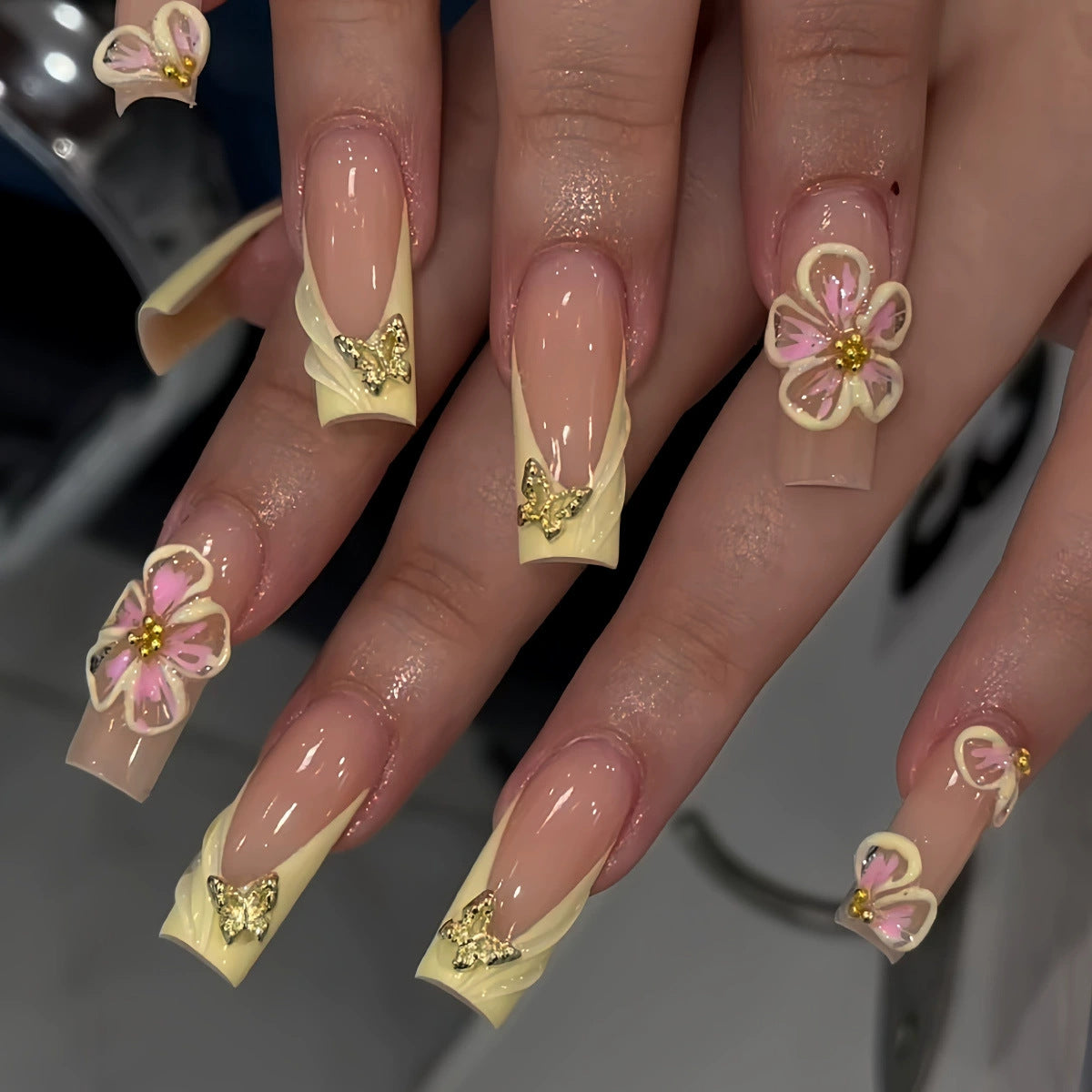 Siopsrl | Decorative Long Press-On Nail Extensions Siopsrl