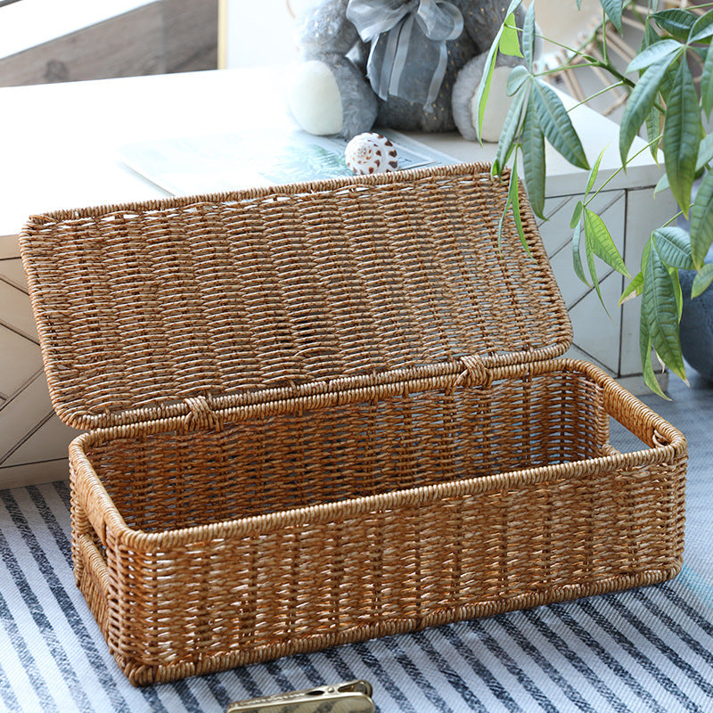 Long Rectangular Woven Storage Basket Siopsrl