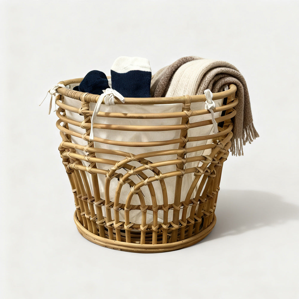 Handcrafted storage basket with fabric insert Siopsrl