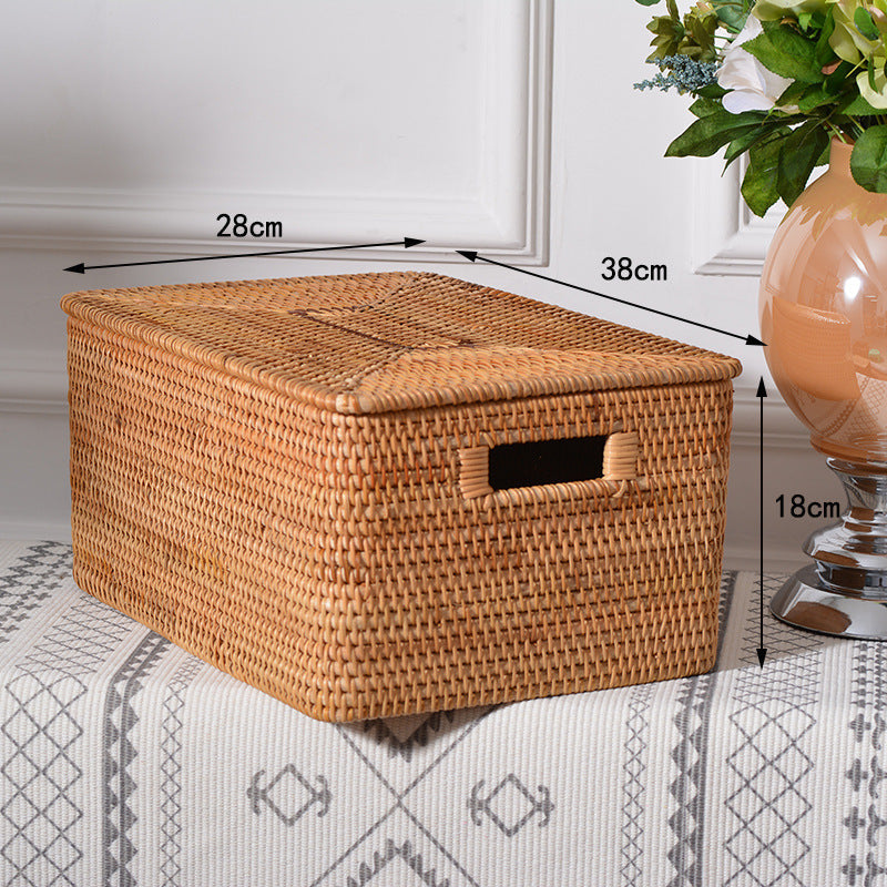 Women rectangular rattan storage basket Siopsrl