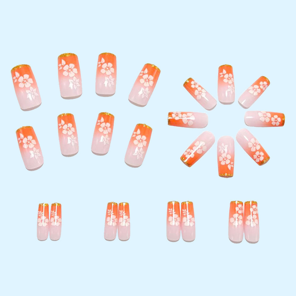 Siopsrl | High-quality artificial nails with floral accents Siopsrl