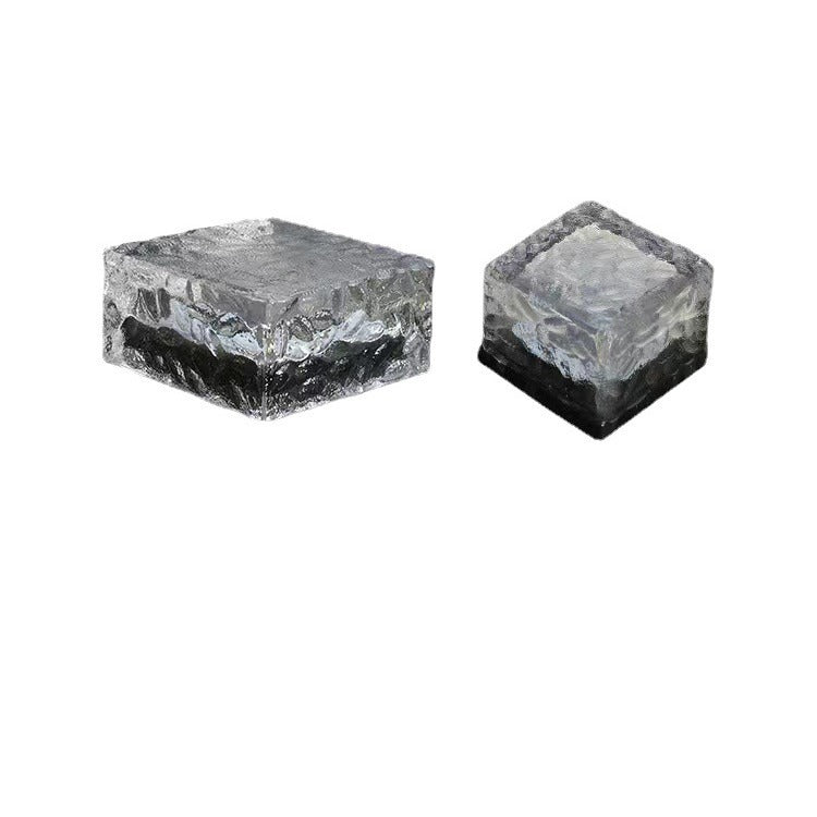 Solar Glass Paver Garden Pathway Light With Integrated Warm LED Modules Siopsrl
