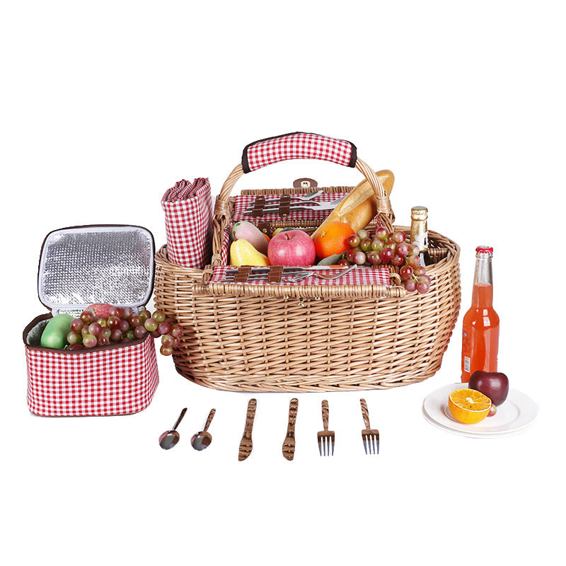 Women's picnic basket with elegant dish set Siopsrl