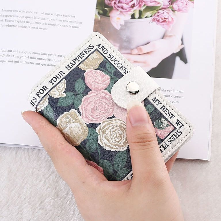 Siopsrl | Elegant Rose Print Wallet Siopsrl