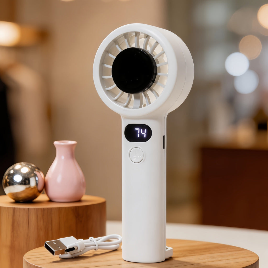Siopsrl | Portable Mini Handheld Fan with Digital Speed Display Siopsrl