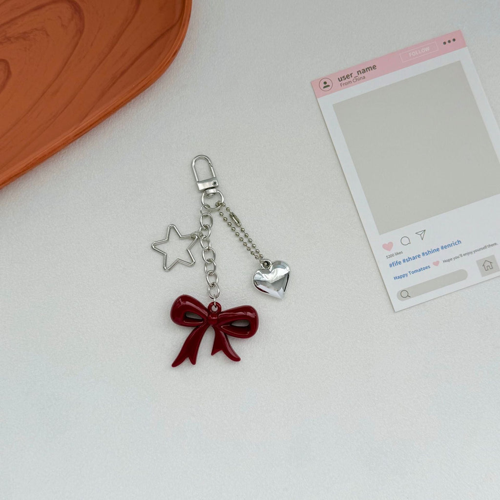 Siopsrl | Playful Bow and Star Keychain Siopsrl