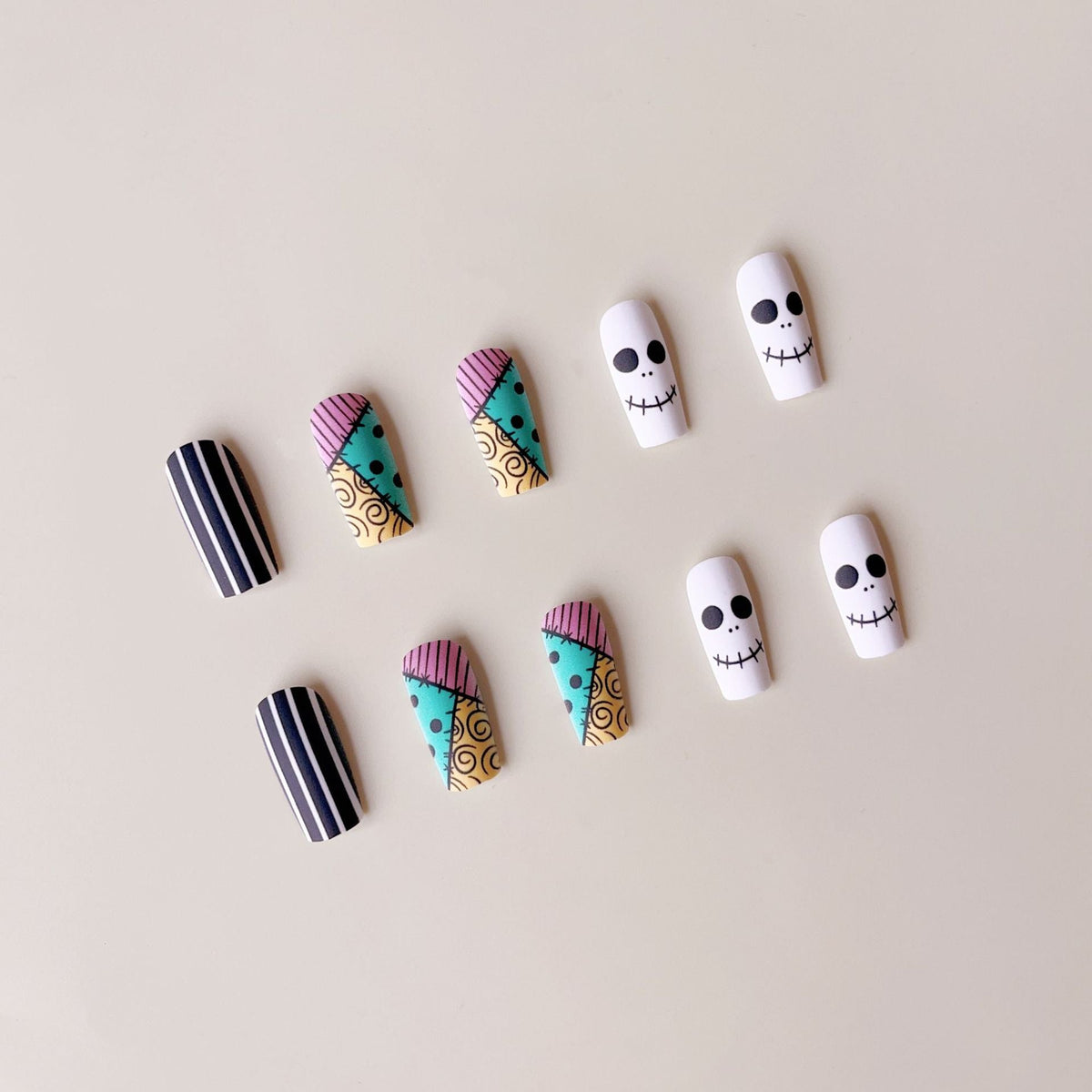 Creative nail art set with imaginative Halloween designs Siopsrl
