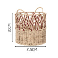 Braided storage basket with elegant accents