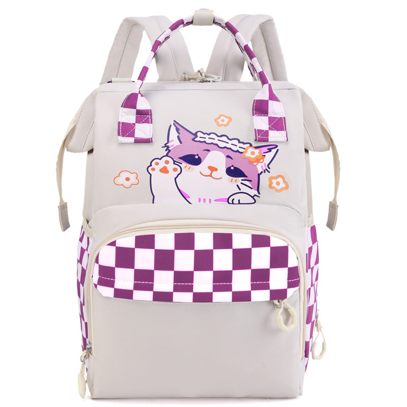 Siopsrl | Playful Cat-Themed Multi-Pocket Backpack Siopsrl