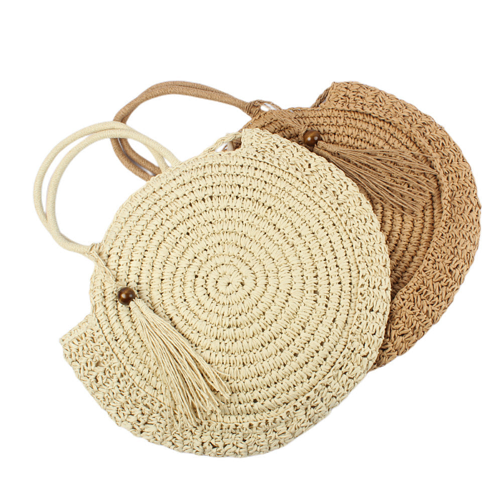 Siopsrl | Round basket bag with elegant tassel Siopsrl