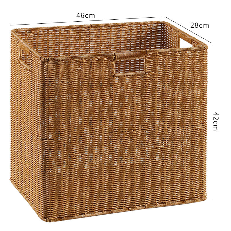 Handcrafted Rectangular Wicker Storage Bin Siopsrl