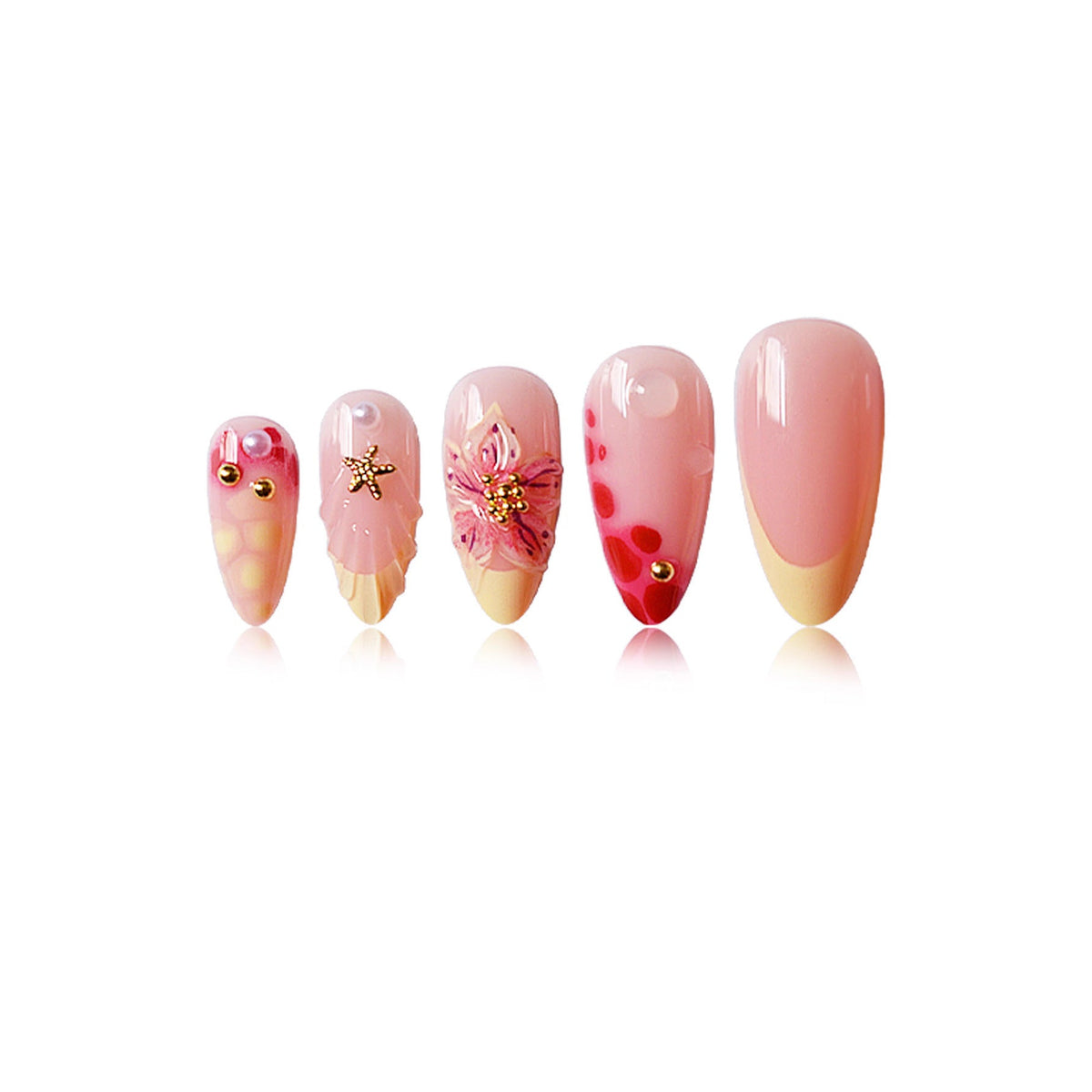 Siopsrl | Floral 3D Press-On Nail Art Siopsrl