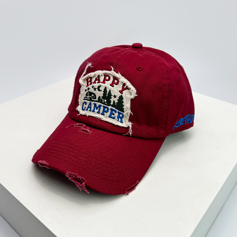Siopsrl | Men's Distressed Embroidered Camping Cap Siopsrl