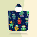 Siopsrl | colorful hooded poncho with robot motif Siopsrl