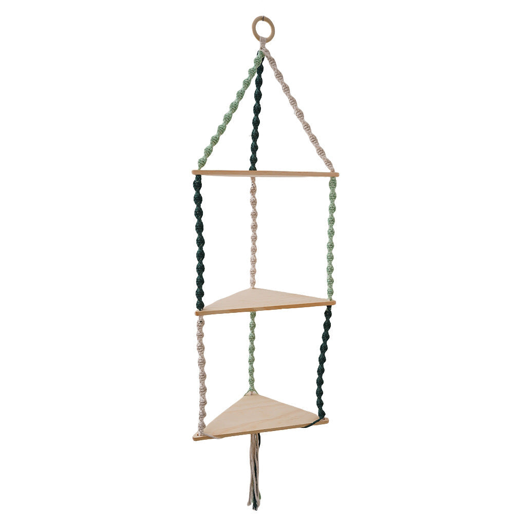 Triangular Macrame Hanging Shelf Siopsrl