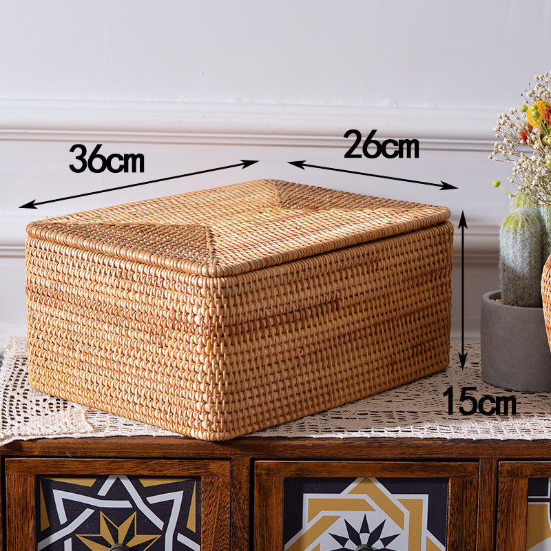 Women rectangular rattan storage basket Siopsrl