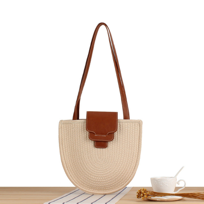 Siopsrl | Braided Tote Bag with Elegant Leather Detail Siopsrl