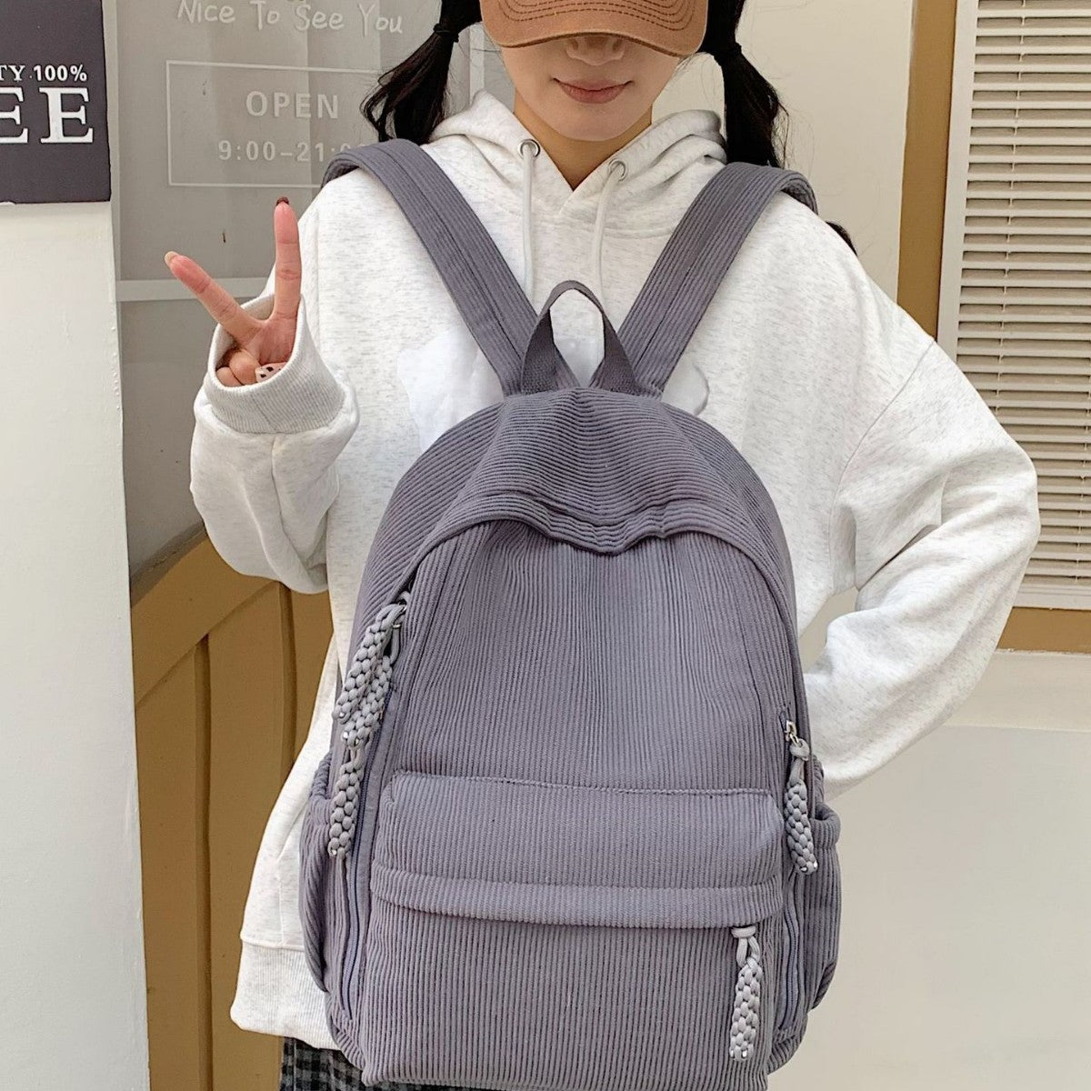 Siopsrl | Backpack Made of Durable Ribbed Material Siopsrl