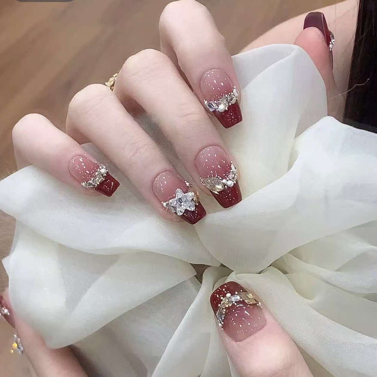 Siopsrl | Decorative Floral Press-On Nails Siopsrl