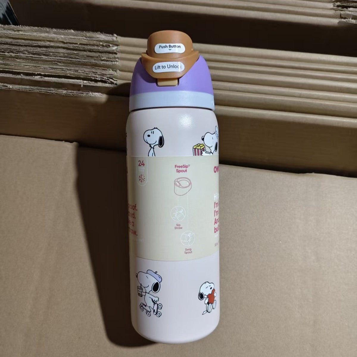 Siopsrl | Insulated Stainless Steel Vacuum Water Bottle With One-Touch Flip Lid And Leakproof Safety Lock