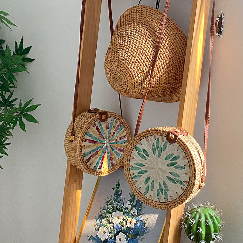 Ladies Round Basket Bag Siopsrl