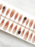 Siopsrl | Elegant Artificial Nails with Shimmering Gradient and Sparkling Accents Siopsrl