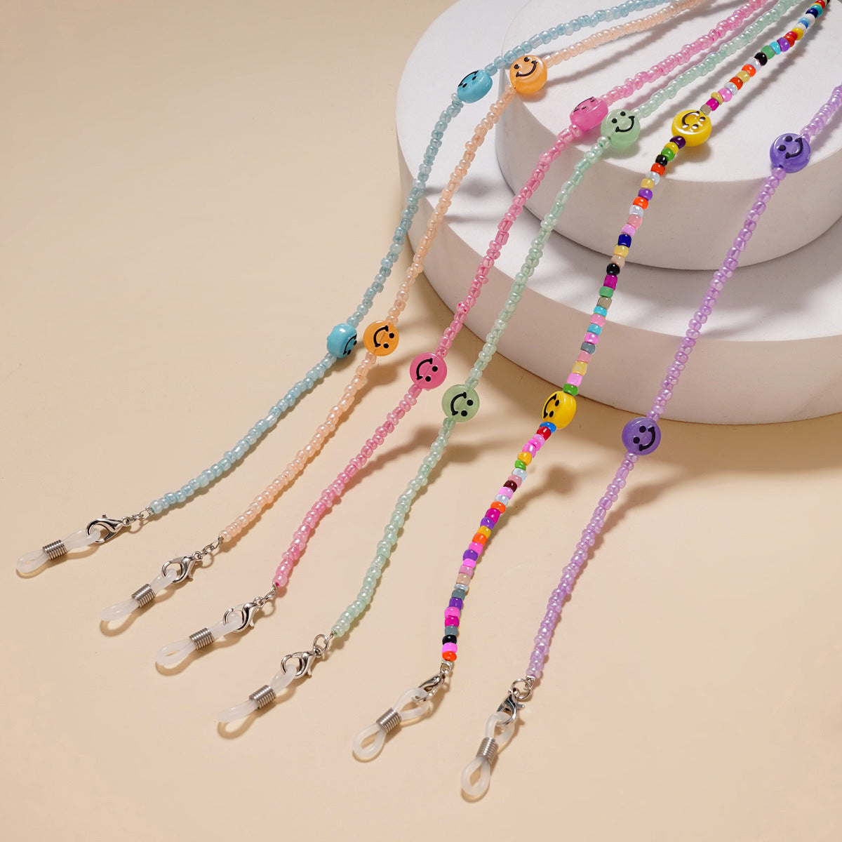 Siopsrl | Decorative Smile Beaded Eyewear Chain Siopsrl