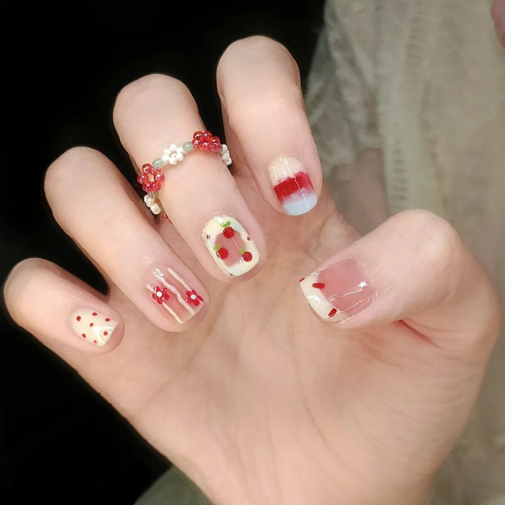 Siopsrl | Artistic Floral Press-On Nail Set Siopsrl Siopsrl | 78739498Siopsrl |