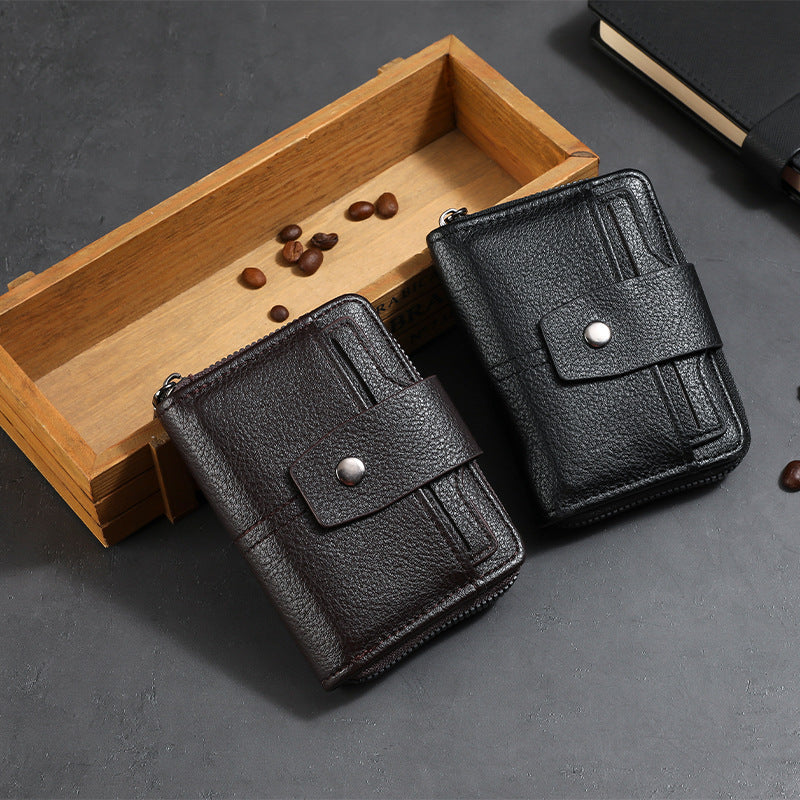 Siopsrl | Premium Leather Zippered Card Wallet Siopsrl