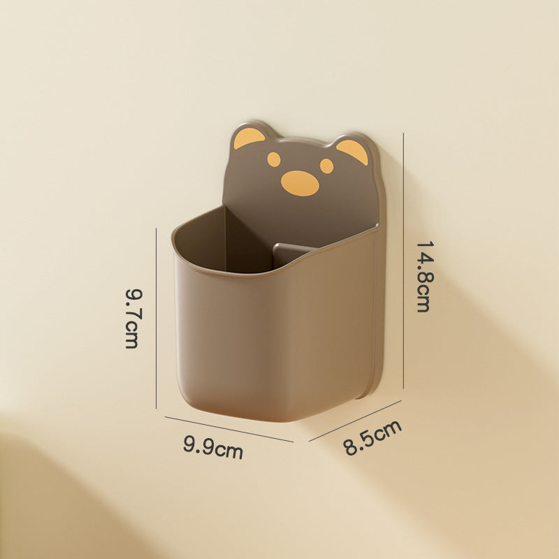 Wall-Mounted Cute Bear-Themed Storage Organizer Siopsrl