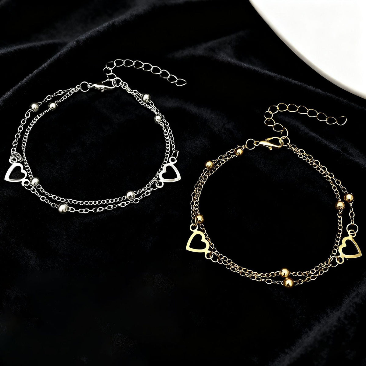 Siopsrl | Heart Charm Layered Bracelet Siopsrl