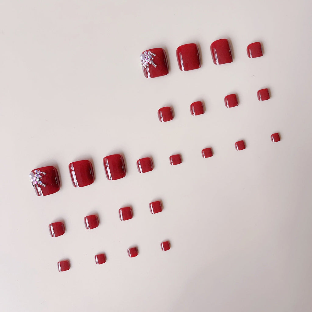 Siopsrl | Nail set with glamorous pearl decorations Siopsrl