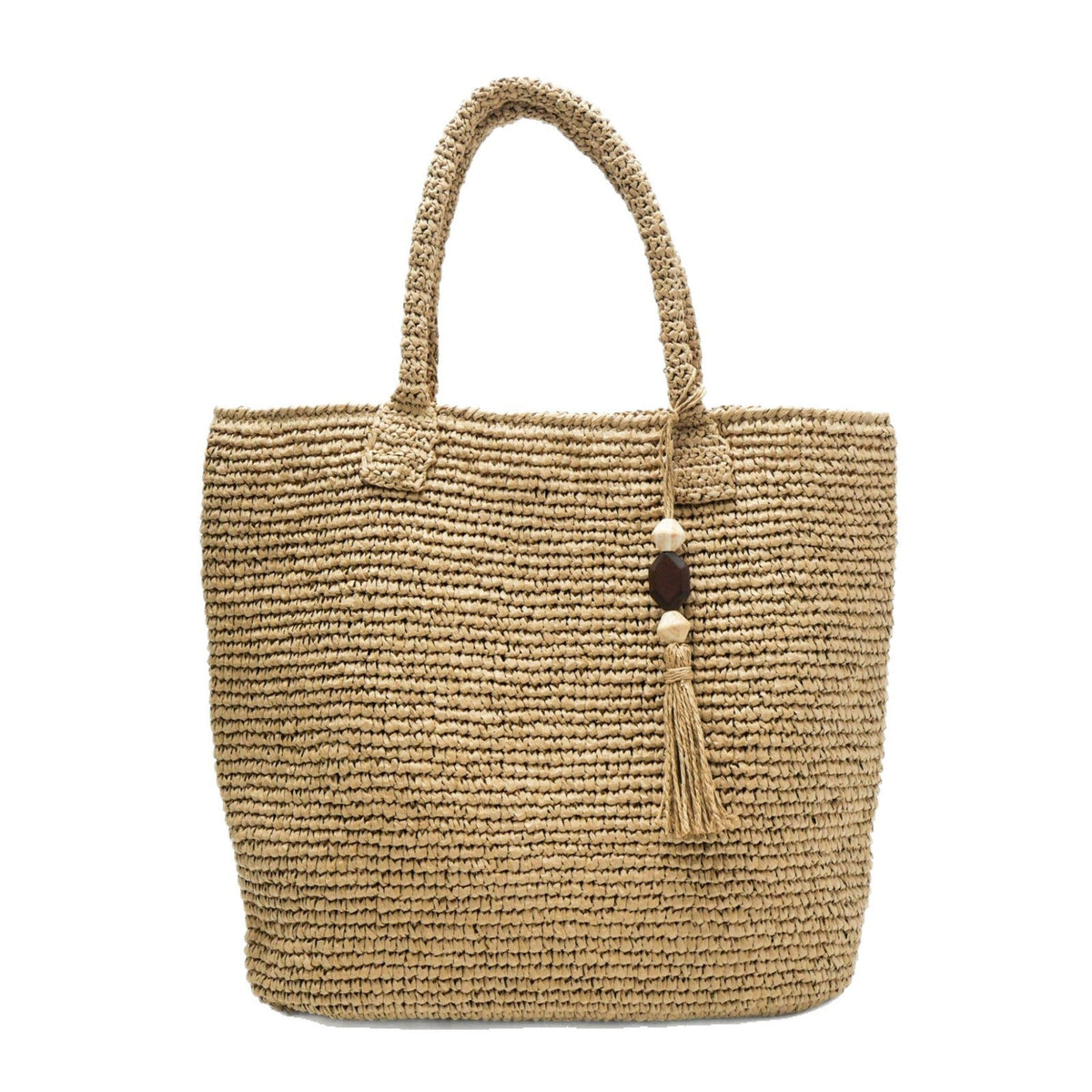 Handmade basket bag with unique fringe pendant Siopsrl