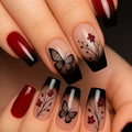 Siopsrl | Artificial nails with butterfly and flower motifs Siopsrl