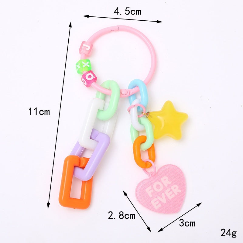 Siopsrl | Playful keychain with colorful plastic chains Siopsrl