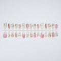 Siopsrl | Artificial nail set with filigree golden accents Siopsrl