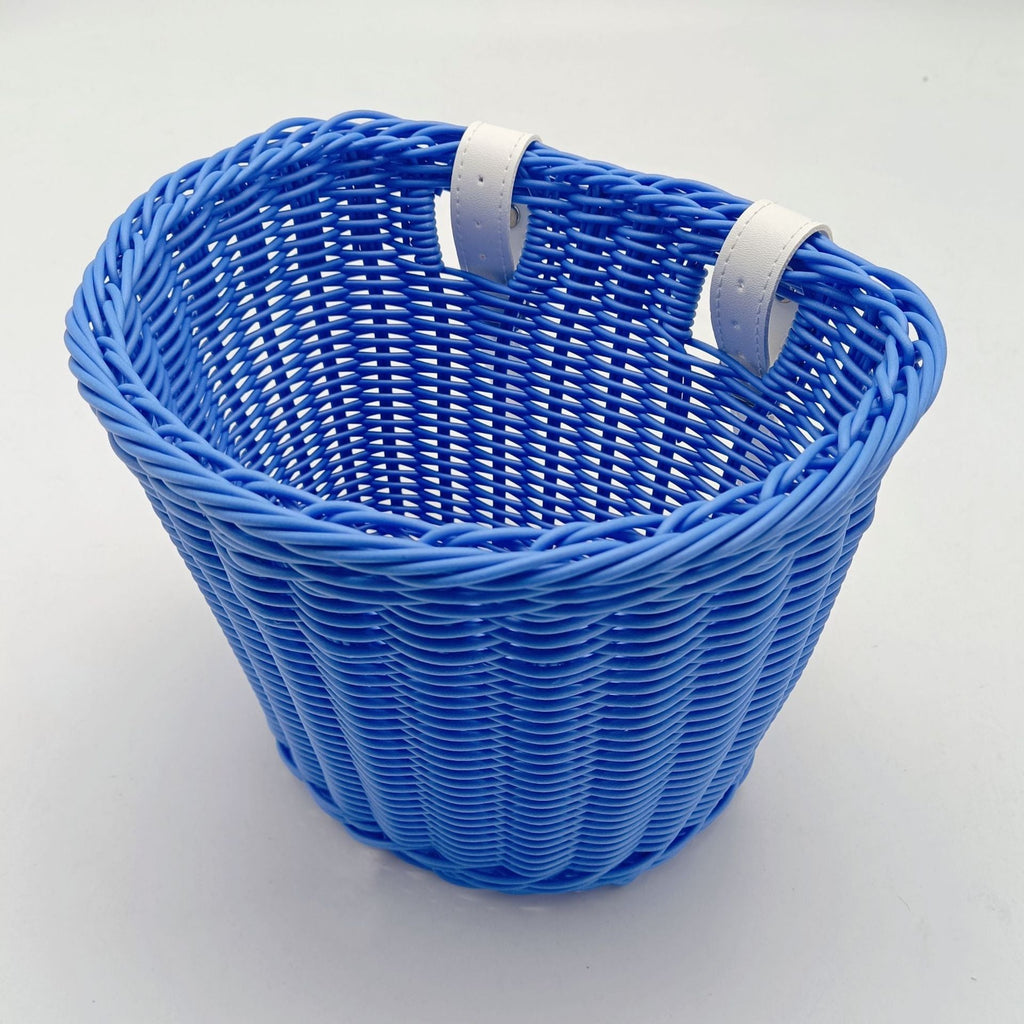 Decorative Woven Storage Basket with Leather Handles Siopsrl