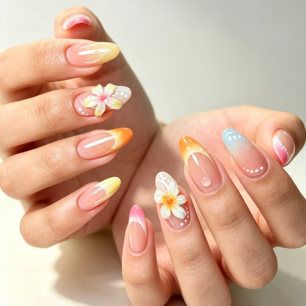 Siopsrl | Floral and Ombre Press-On Nail Art Set Siopsrl