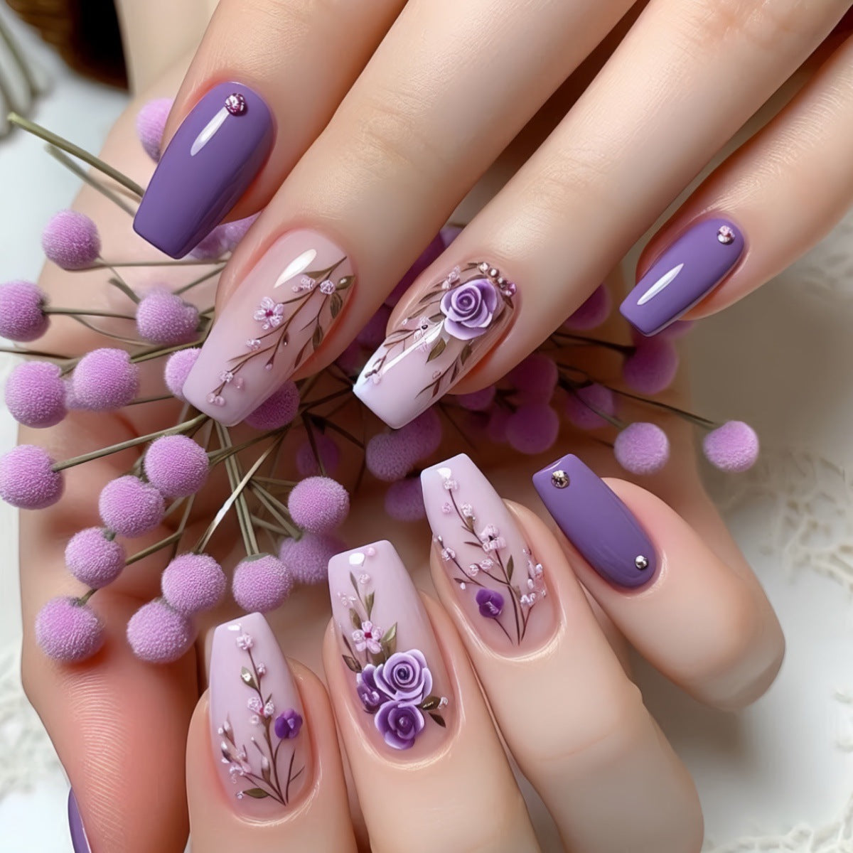 Siopsrl | Floral Nail Art Extensions Siopsrl Siopsrl | 7879Siopsrl | 3825
