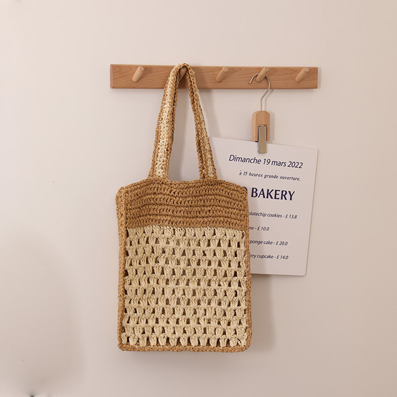 Siopsrl | Hand-knotted tote bag in modern net design Siopsrl