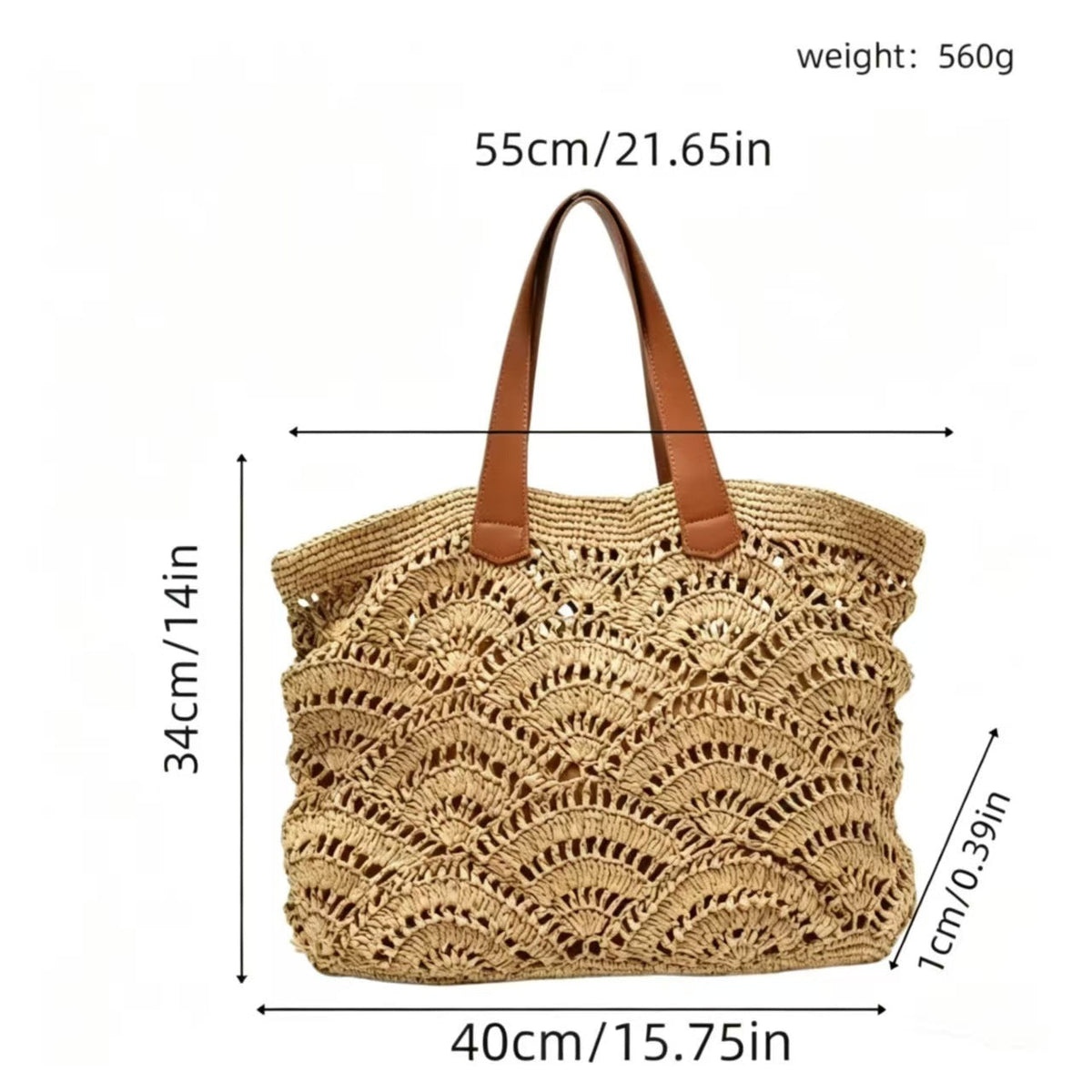 Siopsrl | Braided beach bag with leather handles Siopsrl