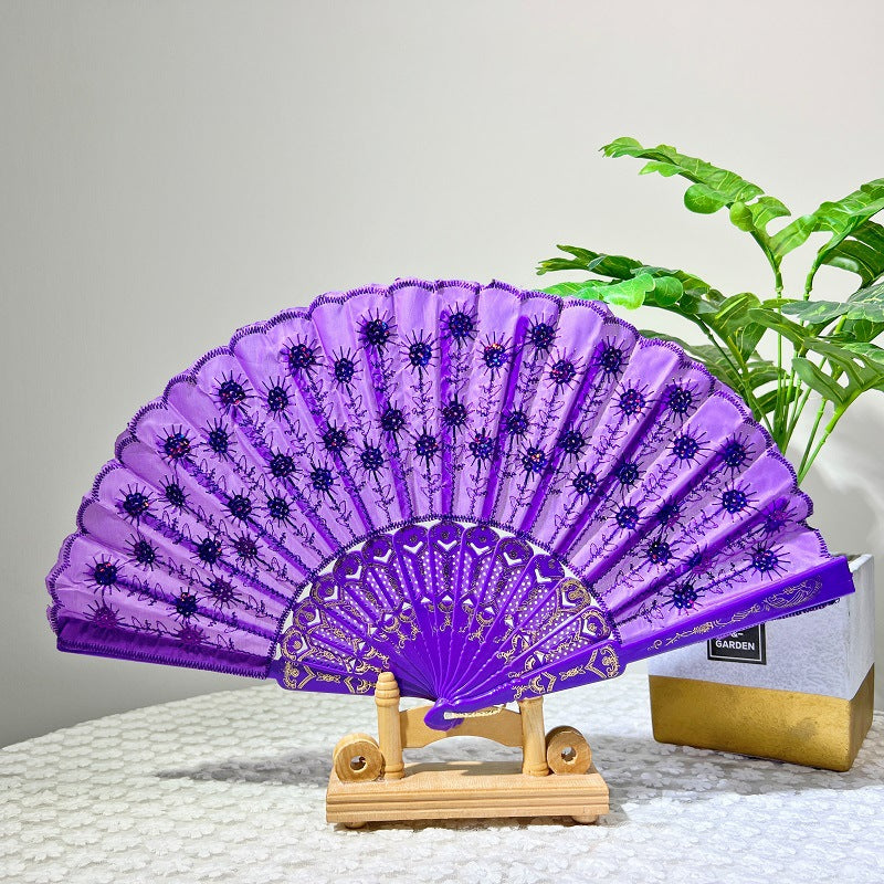 Siopsrl | Women's folding fan with artistic decorations Siopsrl