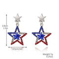 Siopsrl | Ladies nan glittering star drop earrings with faceted central stone and rhinestone accents, nickel-free Siopsrl