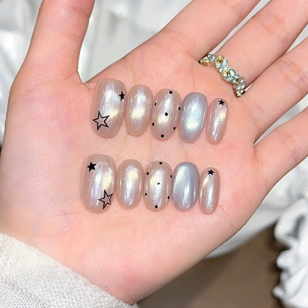 Siopsrl | Artificial nails with creative star designs Siopsrl