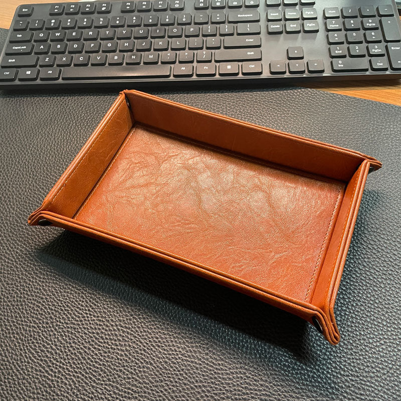 Stylish Leather Organizer Tray Siopsrl