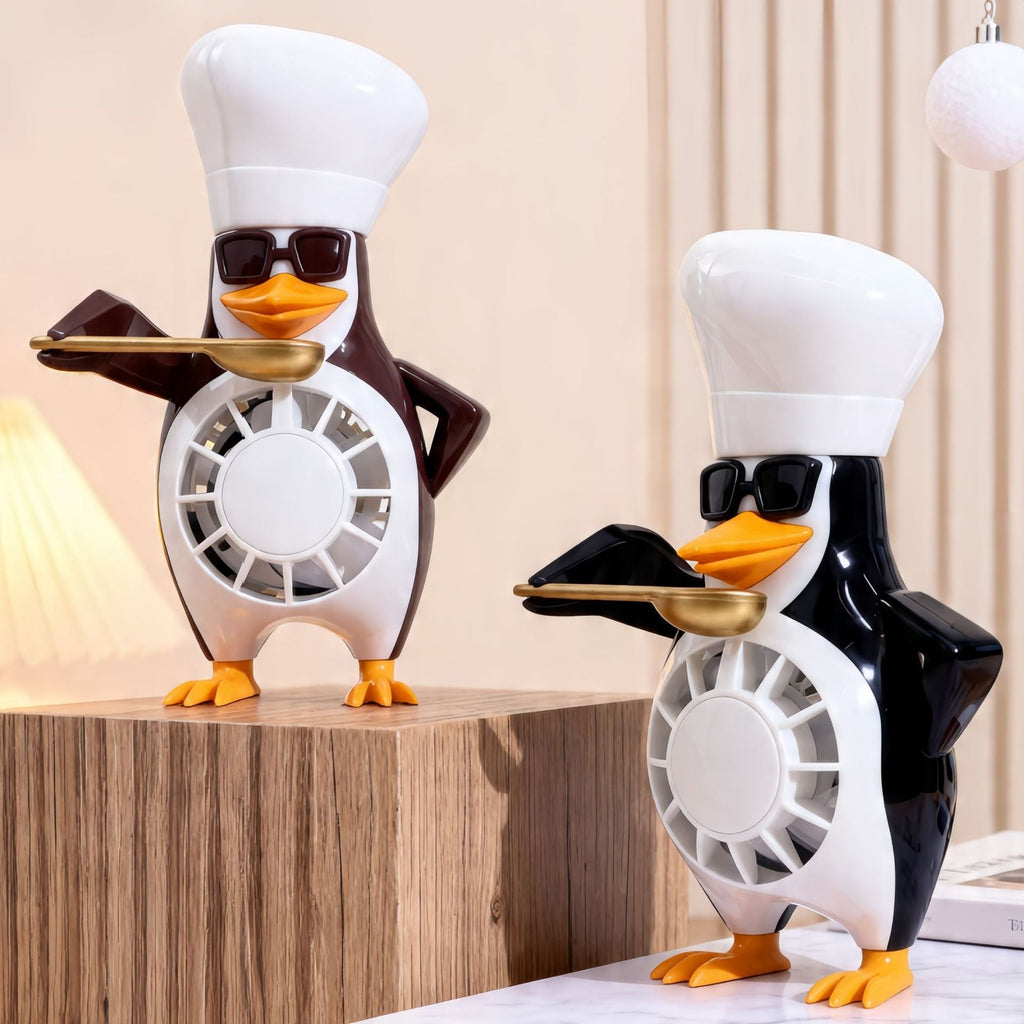Siopsrl | Ladies table fan in creative penguin design Siopsrl